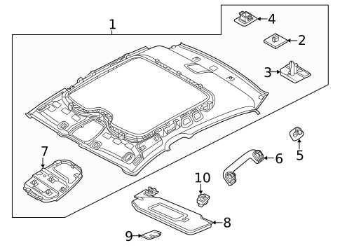 Interior Trim - Roof for 2015 Volvo V60 #1
