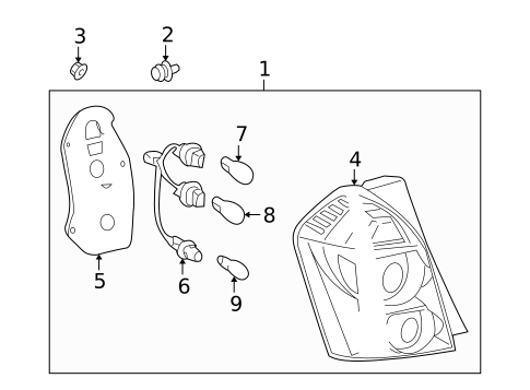 Tail Lamps for 2009 Pontiac Vibe #0
