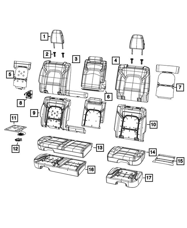 68564934AA - : Seat Back Foam for Mopar Image