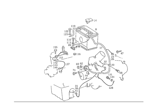 Battery, Starter/Alternator Cable for 1993 Mercedes-Benz 300CE #2