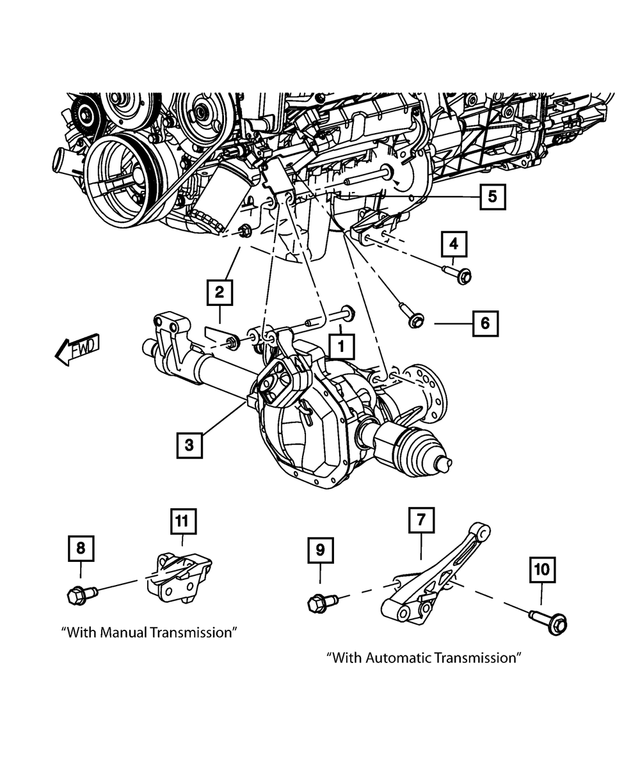 6506860AA - 3.7L Gas; Engine: Hex Head Lock Bolt And Washer, Mounting for Mopar Image