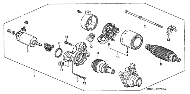 Starter Motor (Mitsuba) (2) for 1995 Honda Civic #0