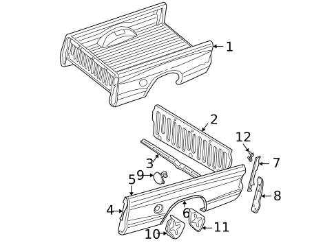 Front & Side Panels for 1999 Dodge Dakota #0