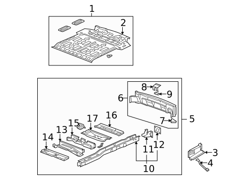 Rear Floor & Rails for 2008 Chevrolet Uplander #0