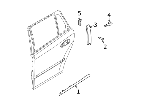 Exterior Trim - Rear Door for 2007 Saab 9-3 #0