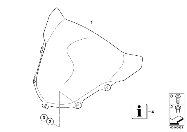 46637695479 - : Windshield for BMW-Motorrad Image