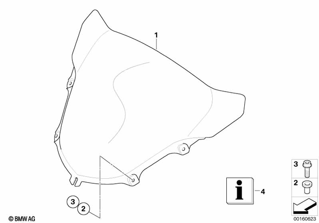 46637695479 - : Windshield for BMW-Motorrad Image