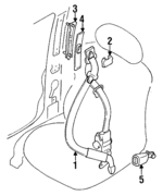 BE5H5762002 - : 1996-1998 Mazda Protege - Buckle for Mazda: Protege Image