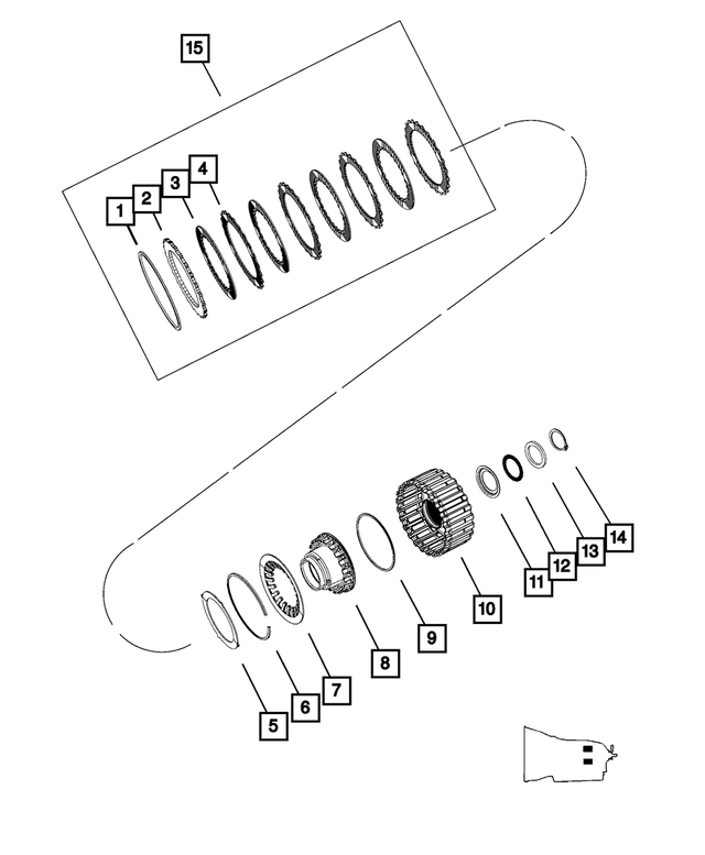 « 52107970AA – NAG1; W5A580; 5-Speed; Automatic Transmission : Circlip pour Mopar Image »