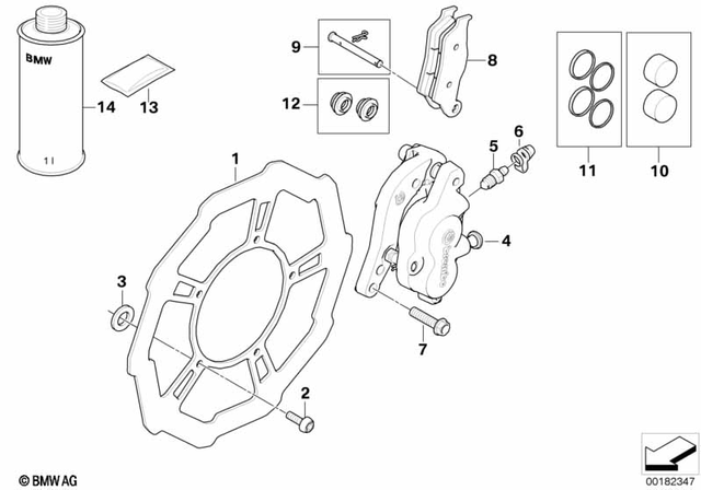 34117717309 - : Brake Pad - Dry for BMW-Motorrad Image