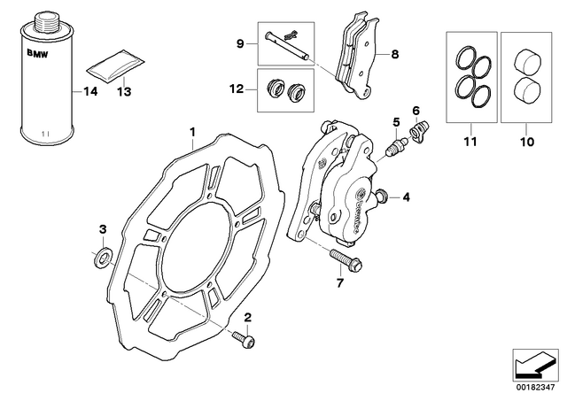 34117717458 - : Brake Caliper, Front for BMW-Motorrad Image