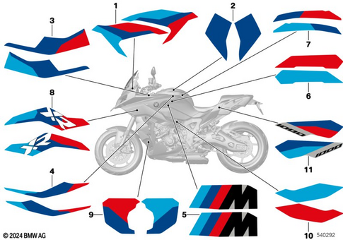 Stickers, Labels, Adhesive Film Strips for 2024 BMW-Motorrad M 1000 XR #0