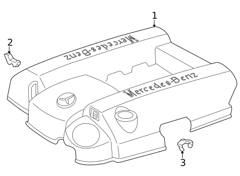 Engine Appearance Cover for 2002 Mercedes-Benz ML55 AMG #0