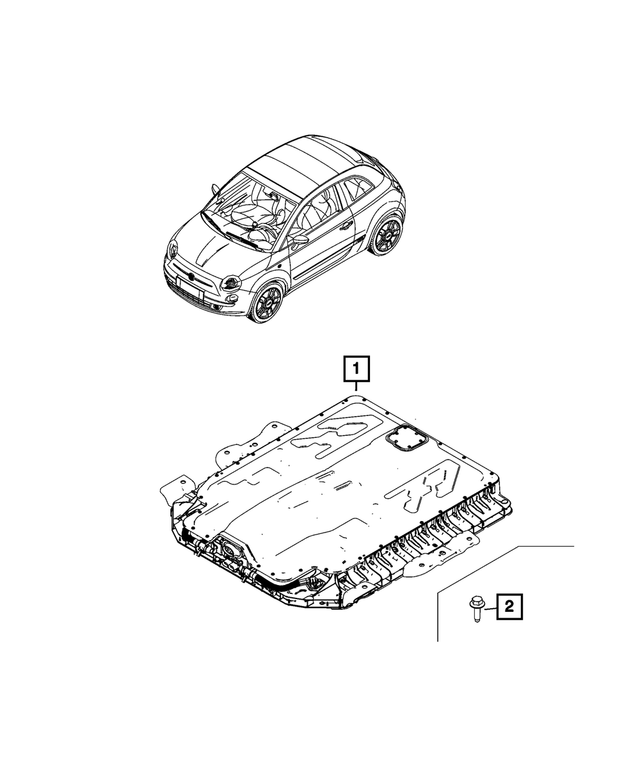 68690797AB - High Voltage Powertrain Systems: Bev Battery Kit for Fiat: 500E Image