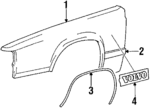 3518679 - : Body Side Molding for Volvo Image