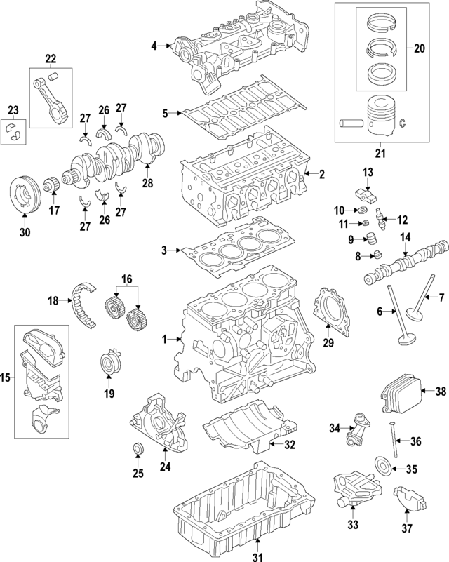 4C103085C - Engine: Front Crank Seal for Volkswagen Image
