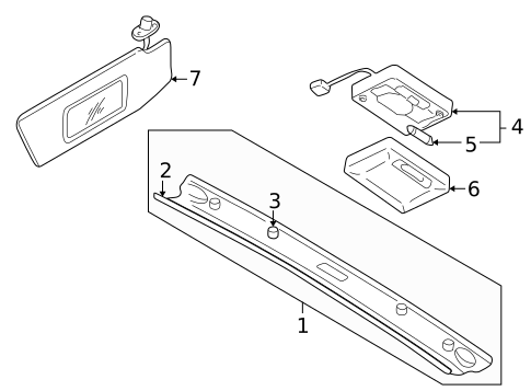 Interior Trim - Roof for 2000 Mazda Miata #0