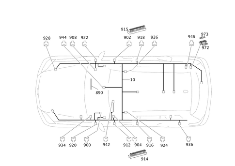 Frame Floor System Main Wiring Harness for 2013 Mercedes-Benz GLK350 #0