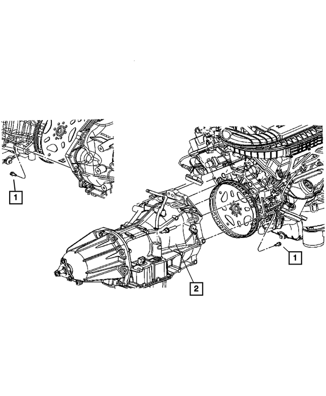 6501742 - 42RLE; 4-Speed; Automatic Transmission: Hex Head Bolt And Washer for Mopar Image