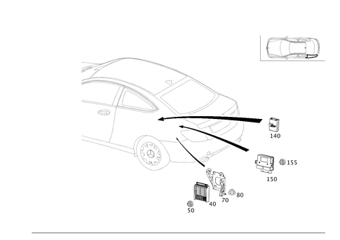 Control Units and Relays in Trunk for 2012 Mercedes-Benz C350 #0