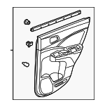 83752T0JA01ZD - : 2012 Honda CR-V - Base L Rear Door *NH781L* (Mocha Gray) for Honda: CR-V Image