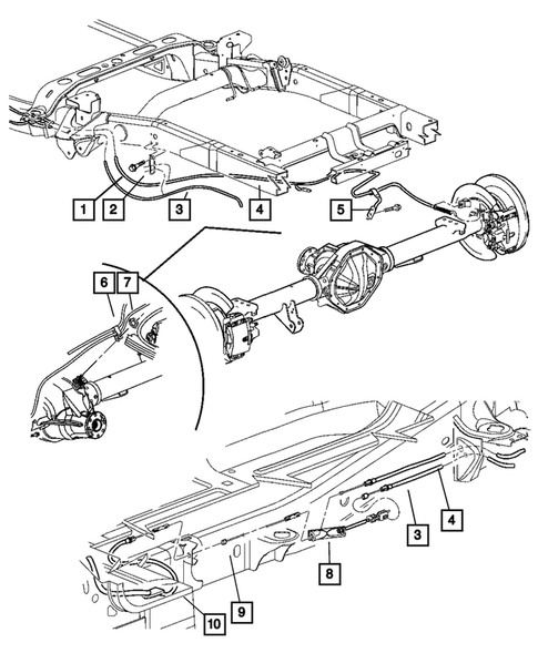 Parking Brake Lever and Cables for 2004 Dodge Ram 3500 #0