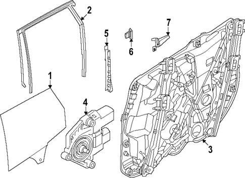 Glass - Rear Door for 2025 BMW X3 #0