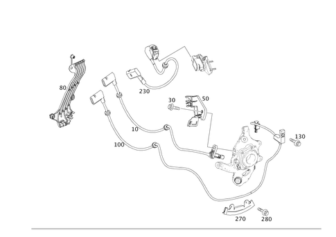 Rear Axle Wiring for 2012 Mercedes-Benz E550 #0