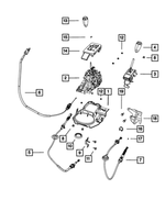 55398213AA - NV241; Transfer Case: Shift Cable Bracket for Mopar Image