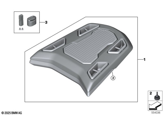 77447106135 - Luggage &amp; Storage: Kit, Luggage Rack, Passenger Seat for BMW-Motorrad Image