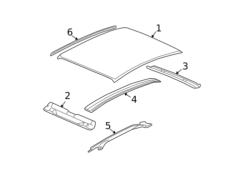 Roof & Components for 2003 Buick Century #0