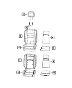 7JE031X7AA - Interior Trim: Front Headrest for Ram: 2500, 3500 Image