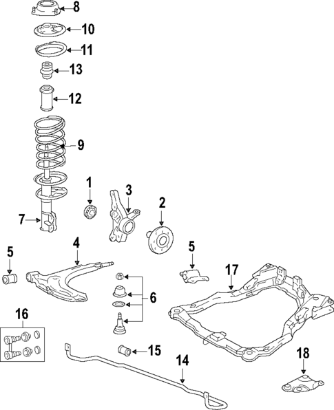 Suspension Components for 2006 Hyundai Tiburon #0