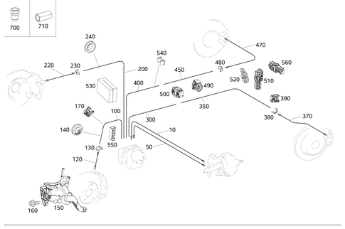 Brake Lines for 2022 Mercedes-Benz A 220 #0
