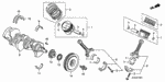 13010RCAA00 - Engine: PISTON SET (STD) for Honda Image