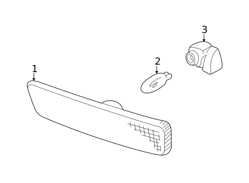 Side Marker Lamps for 2005 Mercury Mountaineer #1