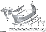 51128081641 - : Bumper Trim Black Rear Left for BMW Image