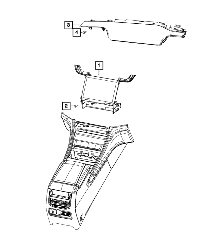 68474166AL - Electrical: Display Center Stack for Jeep: Grand Cherokee, Grand Cherokee L Image
