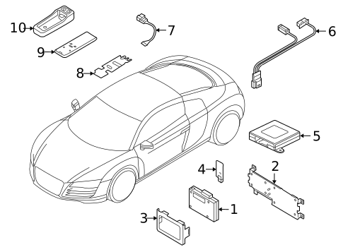 Communication System Components for 2014 Audi R8 #0