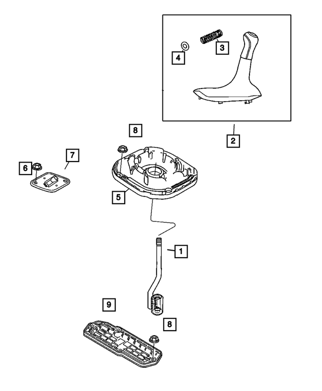 5102830AA - Manual Transmission 5 Speed: Gearshift Boot Kit for Mopar Image