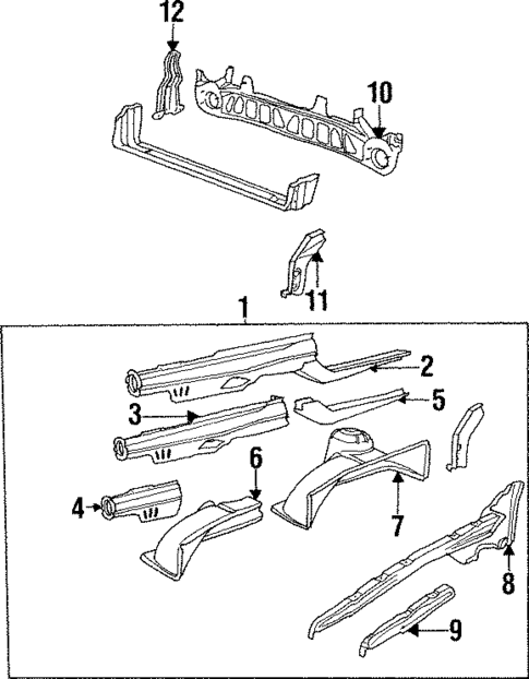 Structural Components & Rails for 1991 BMW 850i #0