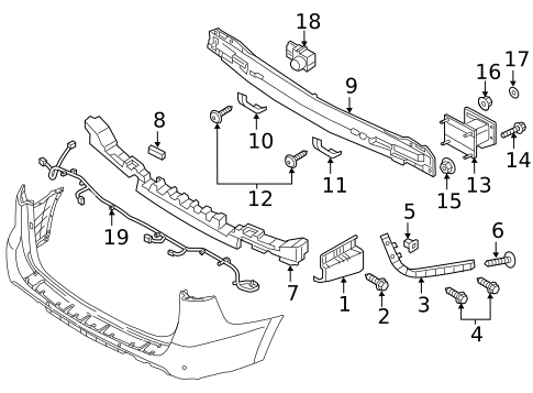 Bumper & Components - Rear for 2020 Kia Sedona #0