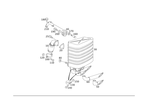 Exhaust System Used on Eight-Cylinder Gasoline Vehicles for 2006 Mercedes-Benz SLR McLaren #0
