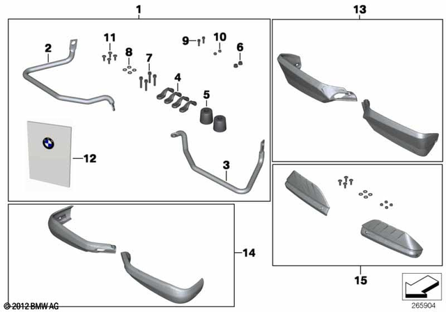 71607715135 - Protection: Set Of Hand Protectors, Large for BMW-Motorrad Image