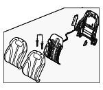 88400T6510DUK - Body: Seat Back Assembly for Genesis: GV80 Image