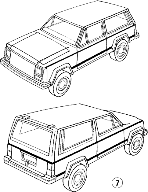 Stripe Tape for 1986 Jeep Cherokee #6