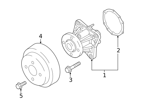 Water Pump for 2014 Mitsubishi Mirage #0
