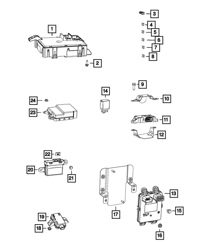 68593675AA - Electrical: Body Controller Module for Mopar Image