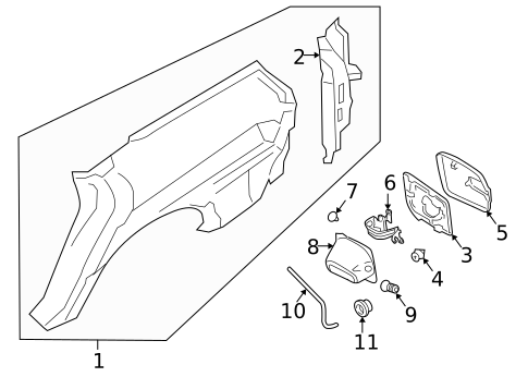 Quarter Panel & Components for 2004 Subaru Baja #0