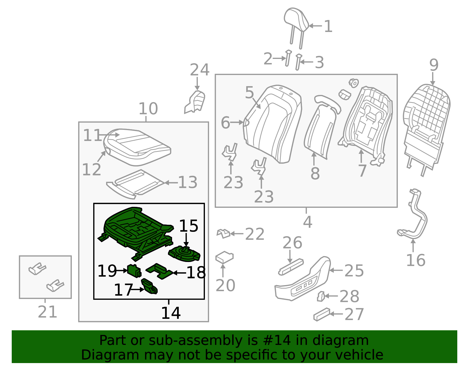 2014-2016 Kia Optima Seat Adjuster 88500-4UAA0 | OEM Parts Online
